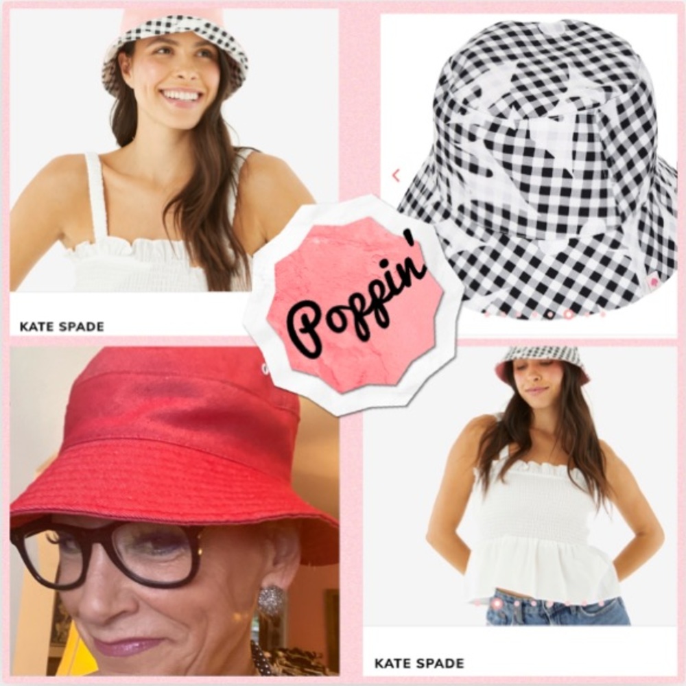 NWOT Perf M/L Fabulous Red Denim Bucket Hat- Super 🆒🆒🆒❤️♥️❤️♥️